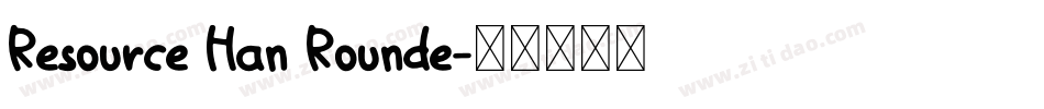 Resource Han Rounde字体转换